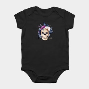 Beige Creative Skull Halloween Baby Bodysuit